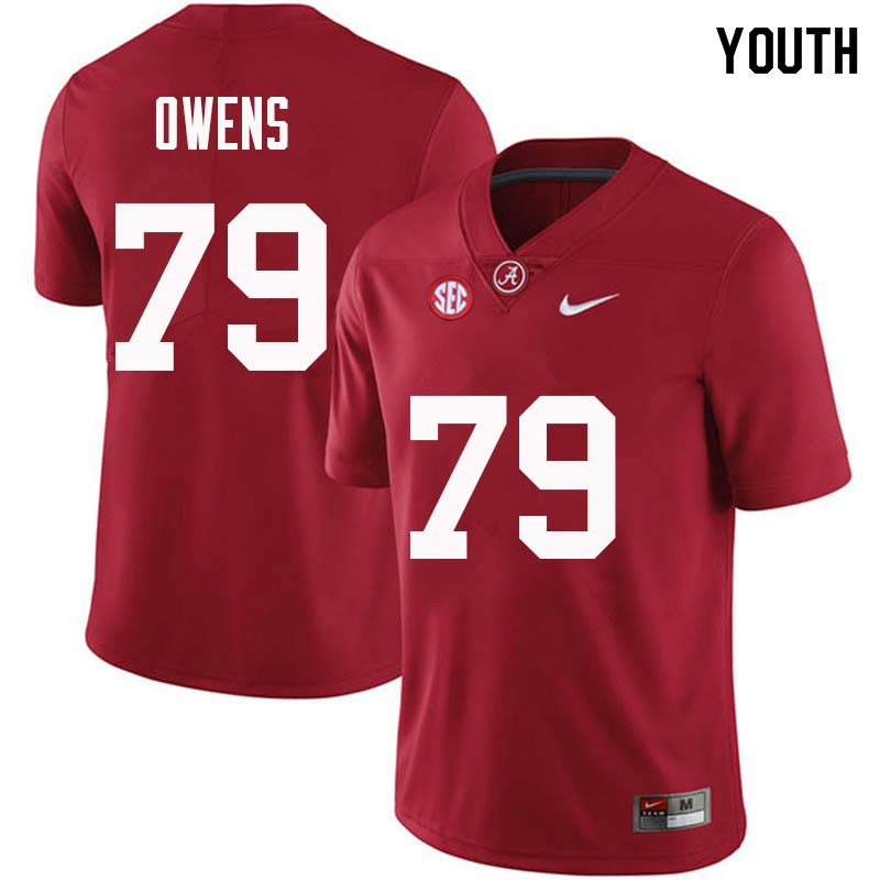 Youth #79 Chris Owens Alabama Crimson Tide College Football Jerseys Sale-Crimson
